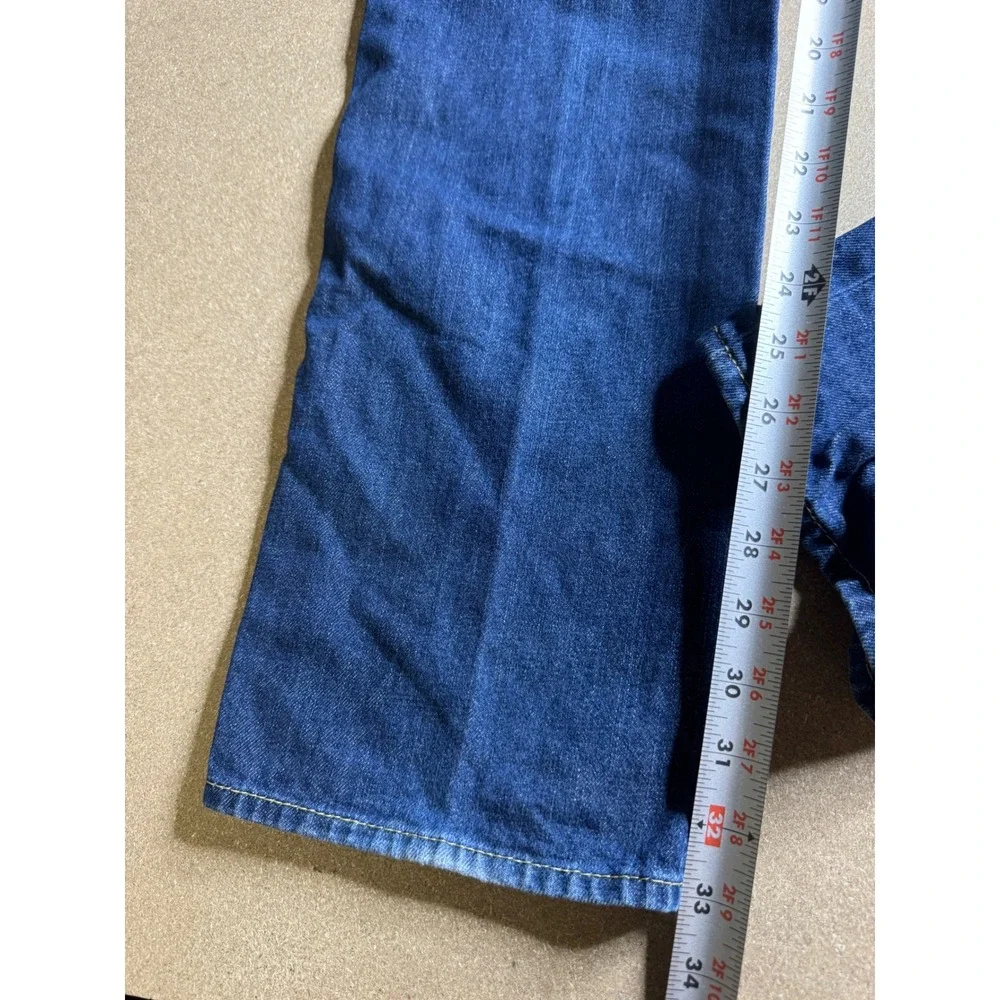 True Religion Slim Section Mens Blue Denim Jeans Size 32‎ Made in USA Button Fly